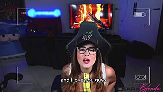 Sara Blonde, are you gagging on two cocks after stream?