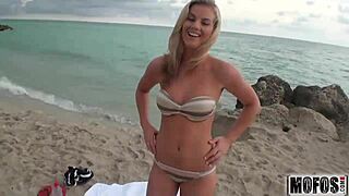 Sammi St Clair Stars in Beach Body Video by Mofos. She Dominates with Strapon on Ranch.