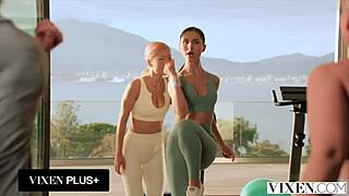 Vixen rivals Jadilica and Dolly Orchid battle for his hard cock