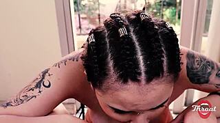 Hairy pawg delivers an epic blowjob in POV