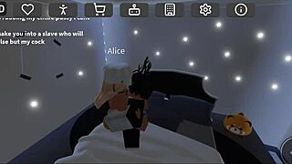Roblox Condo Blond Slut Likes It Rough with Bound Kissing and Hardcore Blowjob