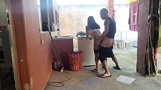 My wife left, and the maid couldn’t resist my hard cock for raw bareback action. Watch the uncensored petite 18+ foreplay unfold!