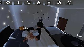 Roblox Condo Blond Slut Likes It Rough with Bound Kissing and Hardcore Blowjob