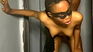 Freaky little 18+ stepsister with petite tits and big ass screaming in ebony scene