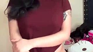 Curvy Mexican Babe with Big Tits Rides Dildo Hard on Instagram