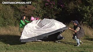 In The Forest, Does The Guide Fuck His Latina Girlfriend Doggy Style Bent Over?