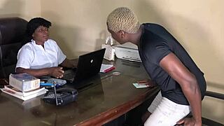 Sexy Nurse Helps Falling Dick Stand with Wet Pussy