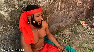 Slutty african wife gets fucked doggystyle for solution