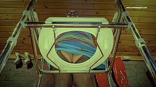 Dominatrix Mistress April Delivers Fresh Warm Pee in Outdoor BDSM