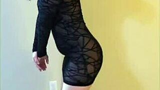 Cute hotwife Scarlettraven strips, then gets fucked doggystyle facing camera