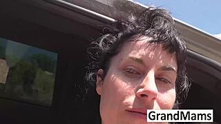 Granny Fucked With Strap-On, Craving That Real Pussy Taste