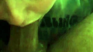 Thick married chick sucks my cock