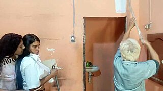 Lesbian Sex In Front Of Painter