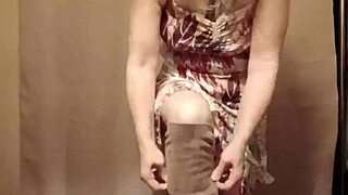 Sexy slave performs strip tease with buttplug and humiliation