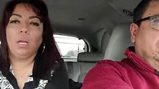 Being Fucked By A Stranger In The Backseat While My Wife Drives