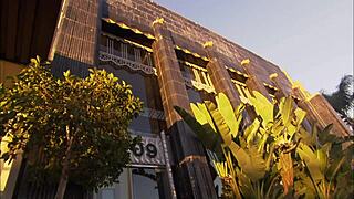 Teen Penny Flame fucked on stairs