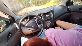 Pulled Dick Out And Showed To Redhead For Info!