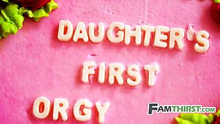 Step Daughter Turns 18 and Gets Family Gang Bang Surprise