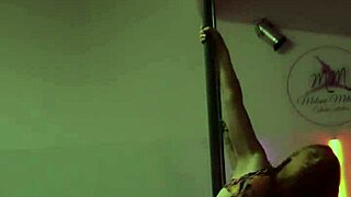 Does the doctor show everything while dancing on the pole?