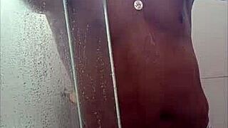 Black Guy Rubs His Big Thick Cock Outdoors Publicly