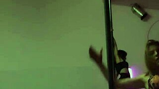 Does the doctor show everything while dancing on the pole?