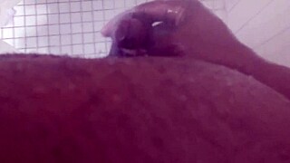 Shower Head Orgasms With Lactating Femdom Lesbian Bathing Kinky Milk Play