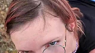 Petite blowjob exhibition in nature during Cyprus trip