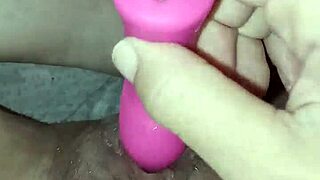 pregnant gretala rubs bottle on pussy