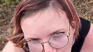 Petite blowjob exhibition in nature during Cyprus trip