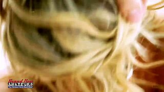 Busty Blonde Hottie Anya Gives Footjob and Gets Pussy Fingered in Intense Doggystyle