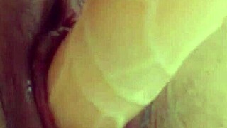 Angelina Grey's Pussy Up Close! How Does She Handle a Big Dildo with Cum and Squirt?