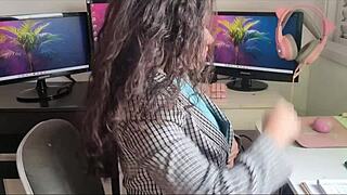 guided handjob in pov with naughty boss at work meeting