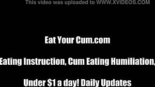 Lick that cum off your hand now!