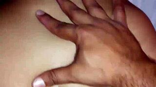 The rich schoolgirl gets fucked in doggystyle by her lover passionately.