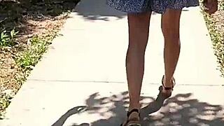 publicly on the street naked flashing