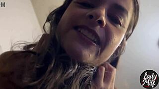 latina brunette treating cuckold as ashtray