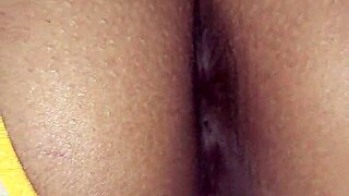 Vered wifey sexy in yellow lingerie gives handjob to wet pussy