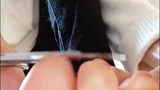 Fucking while putting on makeup, topless