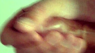 She enjoys a solo close-up session