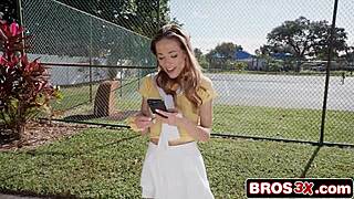 athletic tennis babe picked up and ass-fucked for cash reward with big cock