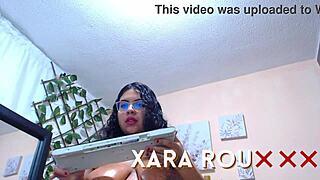 colombian latina masturbates in front of mirror