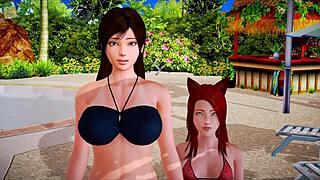 My New Family 398: Brunette Milf And Teen With Big Tits Play Game?