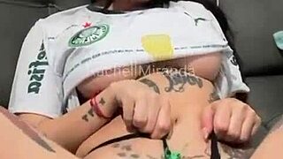 Damn, palmeirense safada showing off her wet pussy with pride