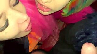 girls surprise a guy on the boat, sucking him off deepthroat style in this asian teen group