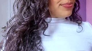 Hot Brazilian Brunette In Lingerie Asks You To Cum On Her Natural Tits