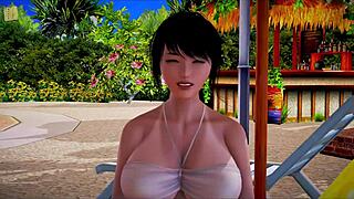 My New Family 398: Brunette Milf And Teen With Big Tits Play Game?