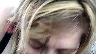 BBW Wife Liz Sucks Cock on Roadside Car Stop Again