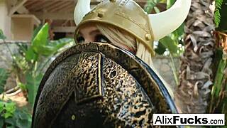 Viking Alix K, A Unicorn, Feels Intense Pleasure Fucking Herself With His Horn
