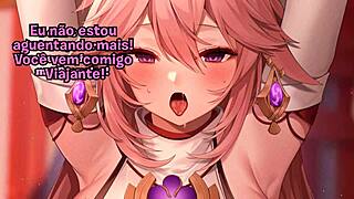 Yae Miko Breaks Your Curse with Intense Jerk Off Guidance