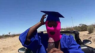 Class Hoe Graduates Today With Intense Outdoor Orgasms